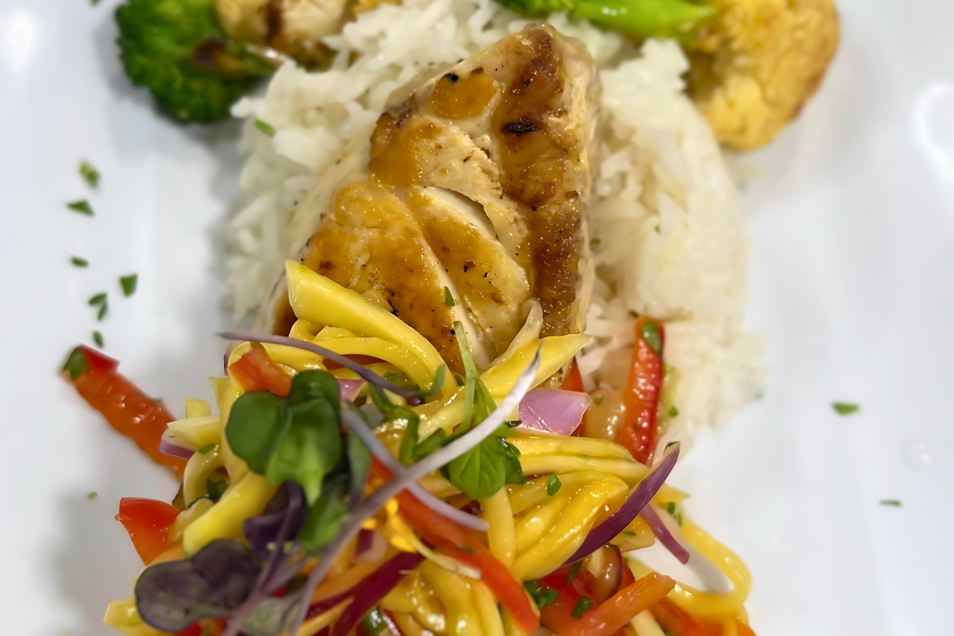 Grouper With Tropical Mango Salsa